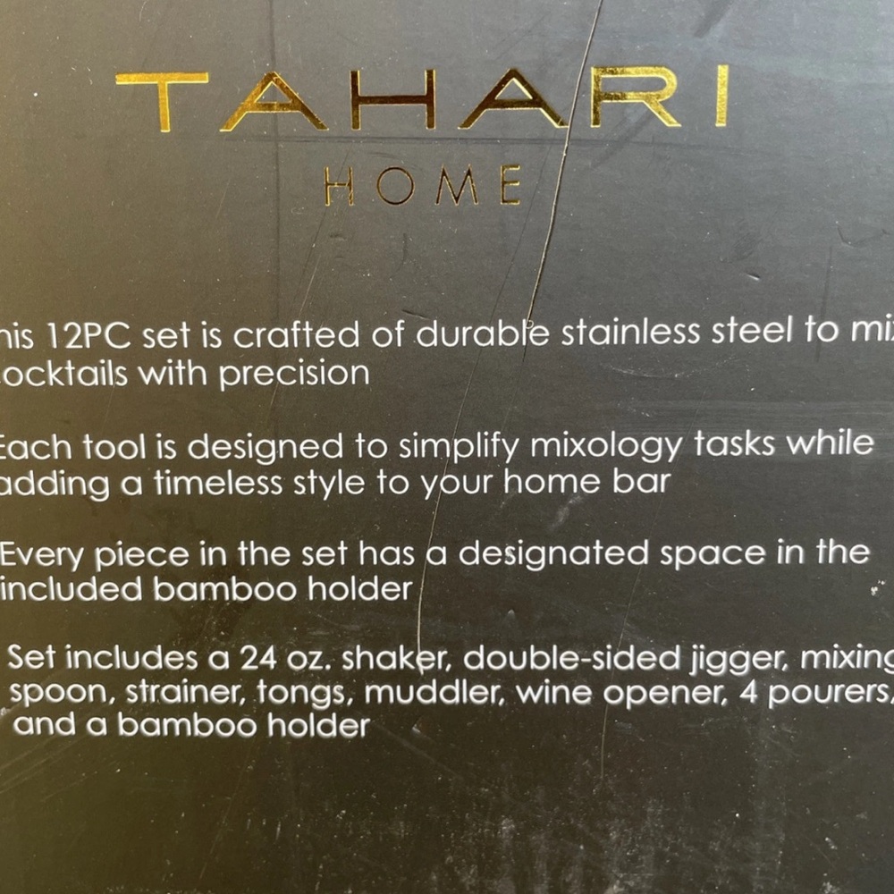 Tahari Home Stainless Steel Mixology Set